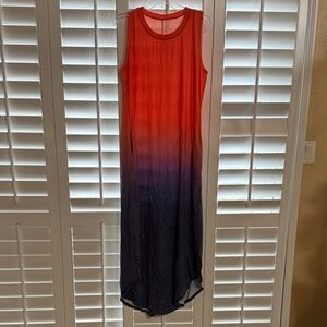 Medium, Orange and Purple Ombre Maxi SunDress